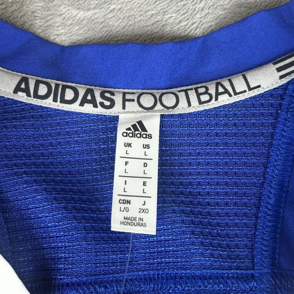 Adidas Football Practice Jersey Men's L WVN A1 Stock J Royal Blue New $95 - Picture 6 of 13